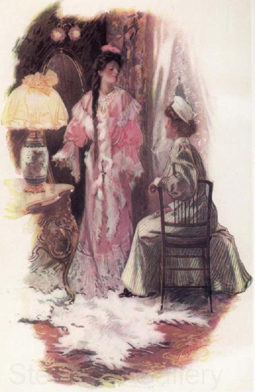 Charles M.Relyea Illustration for The Sunday Husbands France oil painting art